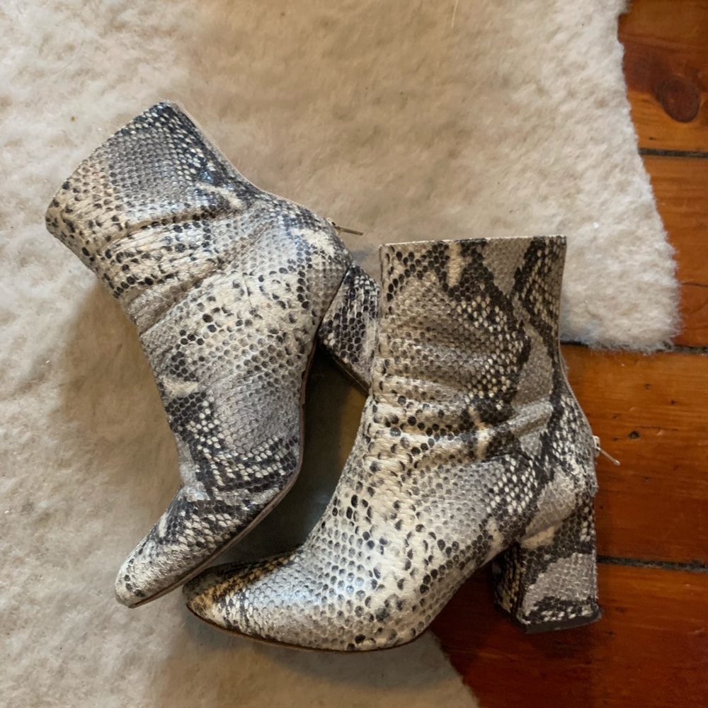 Free People Snake Ankle Boots